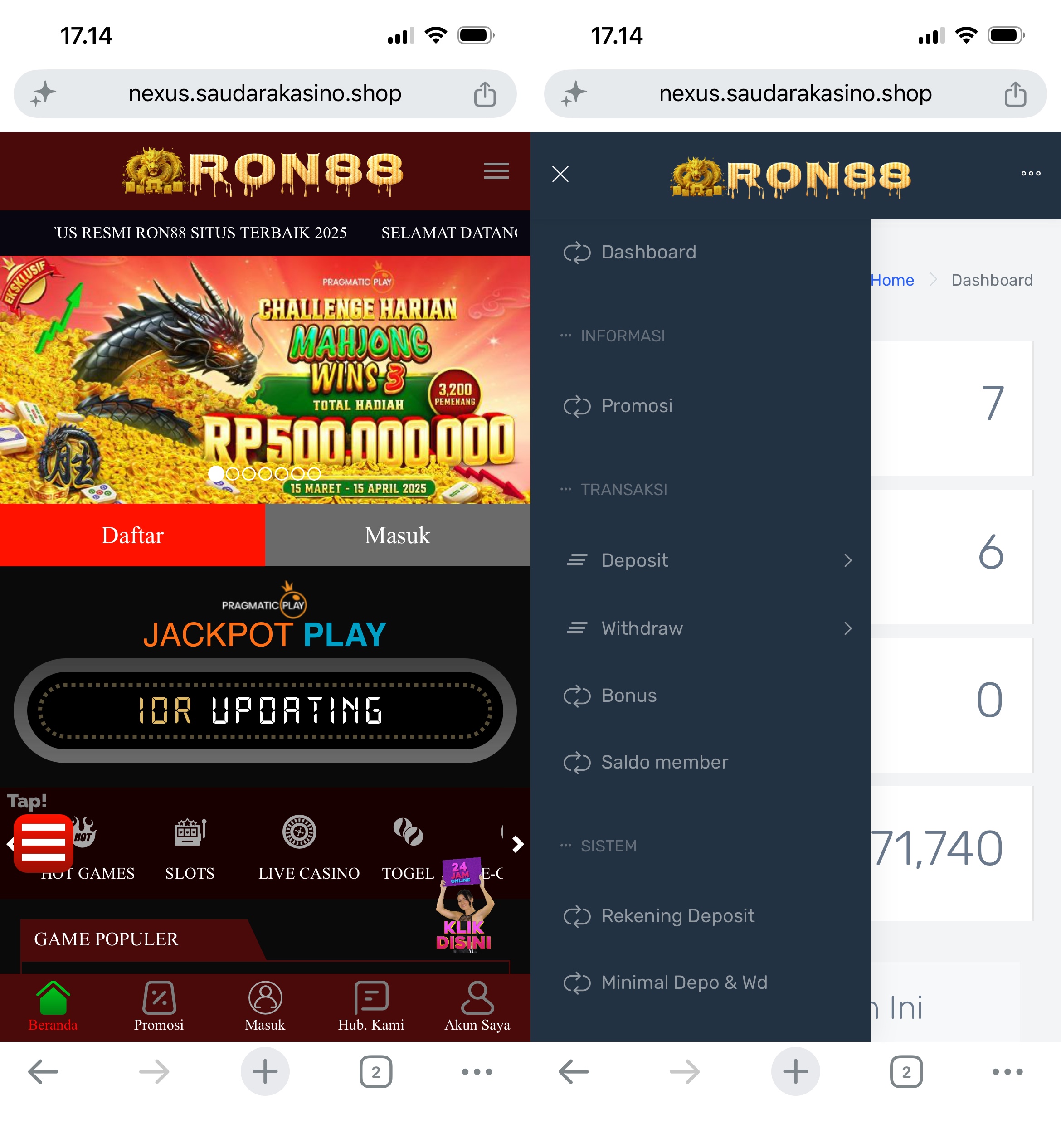 Preview Source code tampilan nexus premium