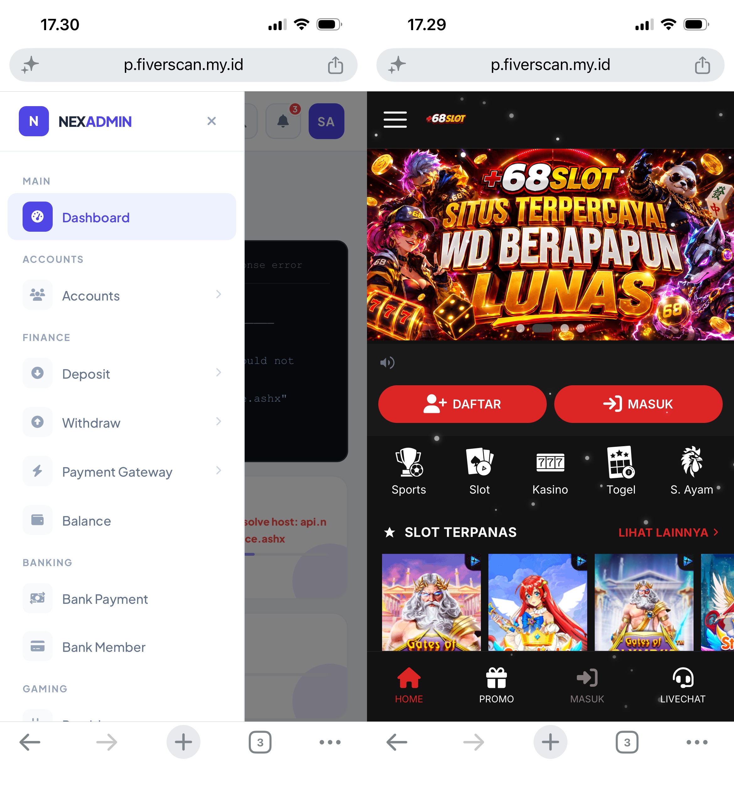 Preview Source code tampilan sinarplay premium